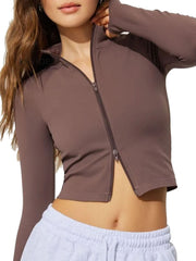 Zip Up Long Sleeve Active Top