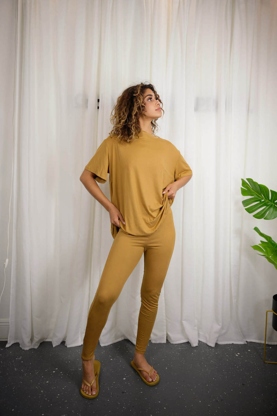 Oversized T-Shirt and Leggings Lounge Set