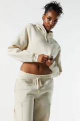 Fleece Cropped Hoodie