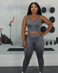 Khloe Vintage Washed Seamless Active Set