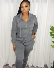 Cropped Hoodie and Cargo Pant Set