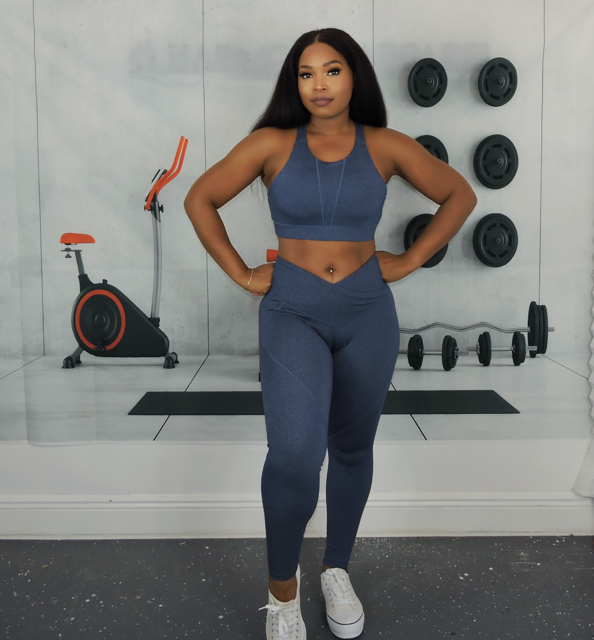 Athena Heather Knit Activewear Set