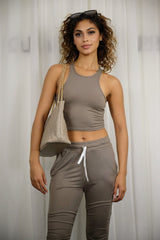 Focus on Me Top and Ruched Pants Set