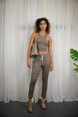 Focus on Me Top and Ruched Pants Set